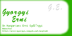 gyorgyi erni business card